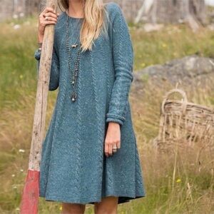 Sundance Cersei Lambswool Cableknit Dress - Grey